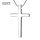 Misu boutique PT950 platinum cross pendant for men and women, platinum smooth solid pendant, birthday gift, weight 9.2-9.4 grams + with black leather cord