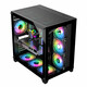 EVESKY Sea View Room PRO Computer Case Game Case Desktop Computer Main Case (Tempered Glass/Left and Right Partitions/360 Water Cooling/ATX Motherboard/40 Series Graphics Card) Sea View Room PRO-White + 10 Twilight Colorful Fans