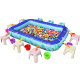 Zhongjianxing Children's Fishing Pool Set Baby Magnetic Fishing Toy Inflatable Pool Fishing Pond Park Square Night Market Stall 130 Experience Package Can Play for About 5 People