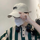Meman hat men's spring and summer retro sun protection baseball cap three-dimensional letter embroidery face small sun protection baseball cap women khaki-R mark single size adjustable (54-60cm)