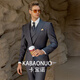 Carbono dark gray wool suit groom's suit men's wedding slim business commuting formal three-piece casual high-end gray two-piece suit (top and trousers) slim 48 tops please note the size of the trousers