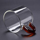 Kazate Ting glass small tea cup with handle, thickened heat-resistant tea cup, tea cup, tea accessories set, fully transparent 100ml, 6 pieces, including cup holder