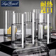 Louis J. Pomione Imported lead-free crystal glass cup household set water cup milk juice cup brew tea cup beer cup six palace oval water cup 445ML + cup holder tray transparent color