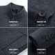 Pier Cardin High-End Light Luxury Zhongshan Anzug mit mittleren Herrenwolle mit mittleren Wolle mit zweiseitiger Wolljacke Ständer des Halsbandes Wollmantel grau m 17095-115jin [Jin ist gleich 0,5 kg]