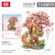 Loz Lizhi Bloques de construcción de juguetes para niños Modelo Modelo de la casa Tree Air Puzzle Regalos de bricolaje para niños y novios Año Nuevo 1381 CHERRY TRUE House