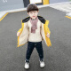 Ledihui children's clothing boys' jacket new winter style small and medium-sized children Korean version cartoon casual cotton coat boy plus velvet thickened cotton coat yellow 110cm (15kg/3-4 years old)