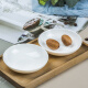 SkyTop condiment dish, ceramic plate, bone china eating plate, small pure white tableware, soy sauce and vinegar dish, 4-inch 6-piece set