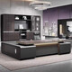 Light luxury boss desk office desk and chair combination simple modern president desk leadership office furniture manager executive desk 1.0 m * 0.6 m grand luxury boss table