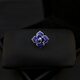 
VanCalen brooch men's enamel flower small brooch men and women's suit suit collar buckle pin hair goddess' day gift gold edge deep blue
