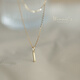 Yuanzu winnies customized 9k gold Au375 one-word shape glossy simple style mini k gold pendant that does not fade