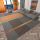 Gudie's new living room carpet, bedroom, modern light luxury coffee table carpet, fully covered bedside room, stain-resistant, easy to care for, non-slip, CH-C280 orange gray-Belgian loop pile cotton 80*200cm (bedside carpet) soundproof, no-wash ready