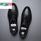 Cartelo Brand Trendy Sandales en cuir authentique Summer Hollow Houstable Houstable Inner Saufre en cuir formel Rencontre pour les hommes Business Chaussages de trou décontractés Breatte Noir 9928 Été Hollow Flat Heel Style 37