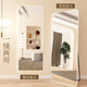 Yanxi French simple full-body dressing mirror home living room floor three-dimensional fitting mirror dormitory wall-mounted makeup mirror elegant white [HD explosion-proof] 150*40CM-wall and floor-mounted dual-purpose