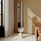 Qinkai Nordic Ins Mirror en el piso Sala de estar de la casa Mirror de la pared de la pared del dormitorio del espejo del dormitorio.