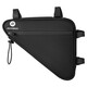 Rock Brothers bicycle bag, front bag, upper tube bag, triangular beam bag, mountain road bike saddle bag, tool riding equipment, black 1.5L