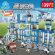 SWAT Battleship Tank Police Station Building Blocks Compatible with Lego Boys' Assembled Children's Toys Figures Ornaments Gifts City SWAT - About 600 Particles - Colorful Bags