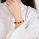 Chow Tai Sang Peanut Pendant Red Agate Silver Bracelet Bracelet High-end Chinese Style Design Birthday Gift for Girlfriend