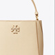 
TORY BURCH tb women's bag 24 new MCGRAW lychee pattern cowhide bucket bag women's handheld crossbody bag cheese white 158500 724 length 18cm width 12.5cm height 19cm