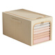 Wanyue Large Window Clothes Cabinet Storage Box 56L Beige