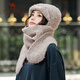 
Camel knitted hat for women in winter plus velvet scarf thickened Harbin tourism warmth equipment 173CP15123 white
