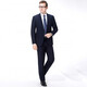 Hong Kong Classic Car Business formeller Anzuganzug Anzug Hersteller Anzug Bräutigam Best Man Hochzeitskleid Marke mittleren Alters Middle Color Wolle Anzug High -End -Jacke regulärer Stil 9721 Stil - Marineblau 185/100a - Hosengröße bitte hinterlassen