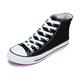 人本（RENBEN）夏季学生高帮帆布鞋男百搭青少年平底休闲板鞋情侣潮流韩版小白鞋 黑色 高帮 40男款