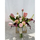 Tulip Calla Lily tenant des fleurs et obtenant un certificat Fausses Fleurs Simulation Fleur Photographie Photographie Mariage Corée Bouquet de mariée HD-TULIPS + Ruban