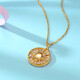 Chiba Jewelry 18K Gold Shell New Pendant Aurora Mirror Fashionable Versatile Neck Jewelry as a Birthday Gift for Your Girlfriend Yellow 18K Gold Shell Pendant