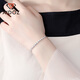 Aido Diamond platinum heart-shaped bracelet for women pt950 platinum love bracelet gift for wife, weight 9.1-9.3 grams, length 16+3cm
