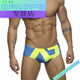 He Jiagong triangle swimming trunks men's triangle AD swimsuit anti-embarrassment swimsuit large size low-waist sexy equipment trendy men's swimming royal blue XL X