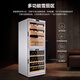 Meijing/RACHING stainless steel space silver large-capacity double-door independent dual-temperature zone red wine and cigar integrated cabinet Stainless steel red wine and cigar integrated cabinet