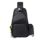 Kangaroo Men's Fashionable, Casual, Versatile and Comfortable New Large Capacity Shoulder Diagonal Water Cup Bag Outdoor Sports Chest Bag Black Single Bag