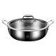 Labton food-grade stainless steel large-capacity hot pot special pot soup pot household hot pot shabu-shabu induction cooker gas stove universal 316L steel hot pot 34cm