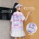 
NICKYBABY Girls Short Sleeve Set Summer Thin Children 2025 New Quick-Drying Sportswear Children's Clothing Two-Piece Set Summer Clothing 10 Years Old 9922 White + 18442 Purple 150 cm