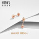 Ming brand jewelry 18K gold color rose gold earrings bright small gold ball earrings for gift women CSH0307 pricing 18K gold earrings about 0.78-0.84 grams
