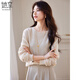 She enjoys 100% pure wool sweater women's round neck sweater warm top autumn and winter inner layering sweater T144Z8004