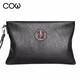 Kuh Herren Handtasche Mode Clutch Bag Herrenbeutel großer Kapazität Umschlagbeutel Casual Handtasche Tasche Herren C-9818 Schwarz
