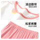 Tingguagua Dingguagua children's pajamas summer thin girls pure cotton short-sleeved suit girls home clothes white 160