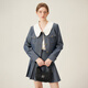 Fan Silan French Little Flair Jacke Frauen Frühlingskleidung neue kurze lässige Nachahmung Denim Jacke 24fs11165 Denim Blue XS