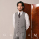 
CULTUM [machine washable and free of ironing] Business formal vest men's commuting slim suit horse clip vest pure black L (52A)