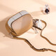 
Miss Miao Luxury High-end Brand Ladies Small Bags Gifts for Girls New versatile One-shoulder Crossbody Bag Commuter Small Round Bag Brown + Hanging Ornament (Korean version of literary and casual versatile)