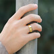 Jiang Jinyue men's brass ring Single trendy men Korean version simple collar Japanese and Korean couple custom lettering SN9855 inner diameter 18mm