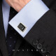 MSKOO French shirt cuffs, black metal men's business shirt cuffs, gift box MC-9009