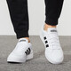 Adidas Herrenschuhe, niedrige Top-Schuhe, Sommer neue Drei-Streifen atmungsaktive Freizeitschuhe, Leinwandschuhe, Retro-Sneaker, AW3889/ Weiß/ 41