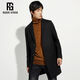RIVERSTONE [Special Clear] Liushi Men's Wear Men's Wool Coat Autumn and Winter Korean Style All-match Jacket Men's Black M