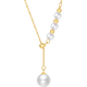 Saturday Fortune Yellow 18K Gold Necklace Women's Gold Pearl Pendant Pendant X0613069 40+5cm Birthday Gift
