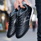 Naike Paul high luxury men's shoes breathable casual shoes men's running sports shoes men's travel shoes wear-resistant shoes men's non-slip shoes men's black A695 single layer 38