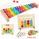 LININYUAN Orff Percussion Instrument Kinder Xylophon 15-klingende Klavier Aluminiumblatt Klavier 8-Tone Aluminiumplatte Piano Spielzeug Hand-Knob Kindergarten Klavier + Dinosaurier 4-Farben Logikschach
