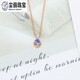 Chenru 925 silver simple small fresh jewelry tanzanite earrings ring necklace Japanese star earrings necklace tanzanite earrings