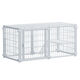 Jiamen JIAMEN (JIAMEN) anti-jailbreak fence dog cage household dog isolation fence free combination reinforced small dogs and cats Teddy Corgi black thick reinforced anti-tilt 7 pieces 160*80*100 topless regular style